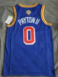 NBA 0 Payton II Warriors 75th Anniversary Final Maillot bleu imprimé